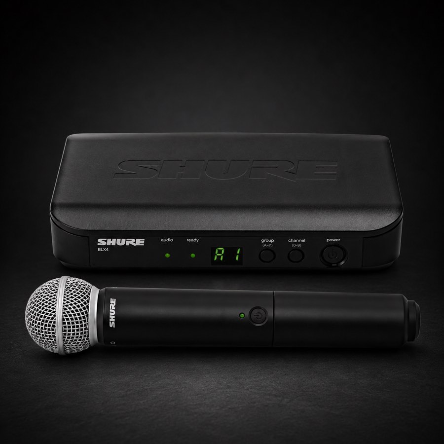 Micrófono inalámbrico Shure BLX24/SM58 con receptor BLX4